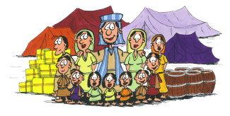 Gesegnete Familie Farbe